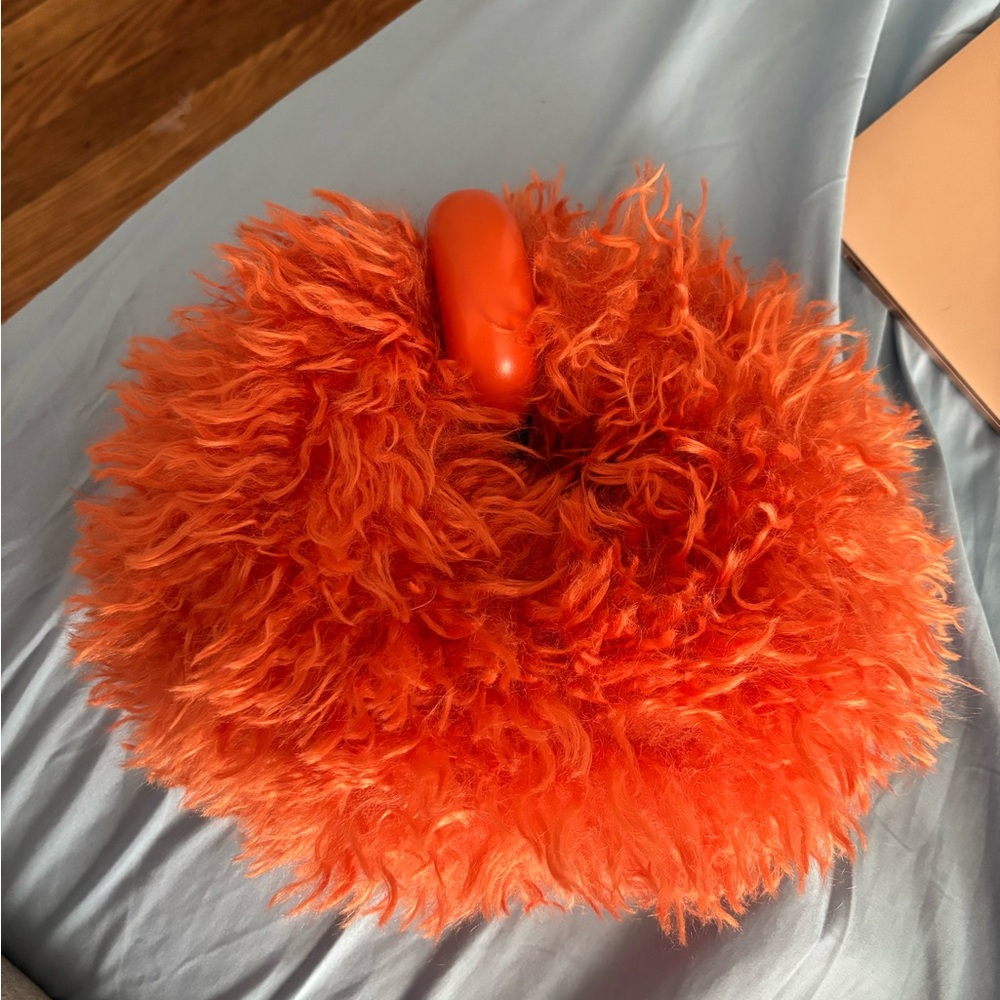JW PEI Orange Fluffy Bag